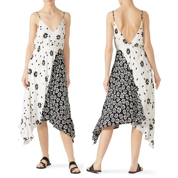 Fifteen Twenty Mixed Print Cami Dress XS Floral Hi-Low Sleeveless Elastic Waist - Picture 1 of 10